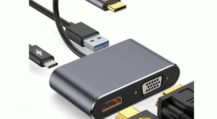 TYPE C TO VGA/HDMI+USB+TYPE C CABLE