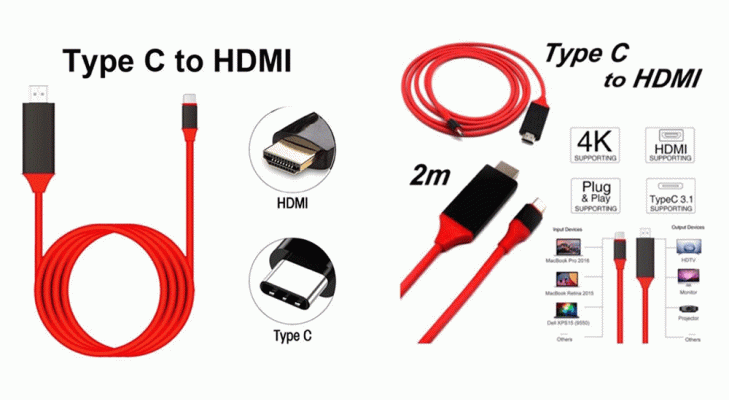 TYPE C TO HDMI CABLE - SAME SCREEN