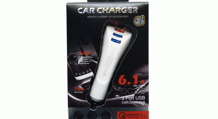 3USB 3A CAR POWER ADAPTER